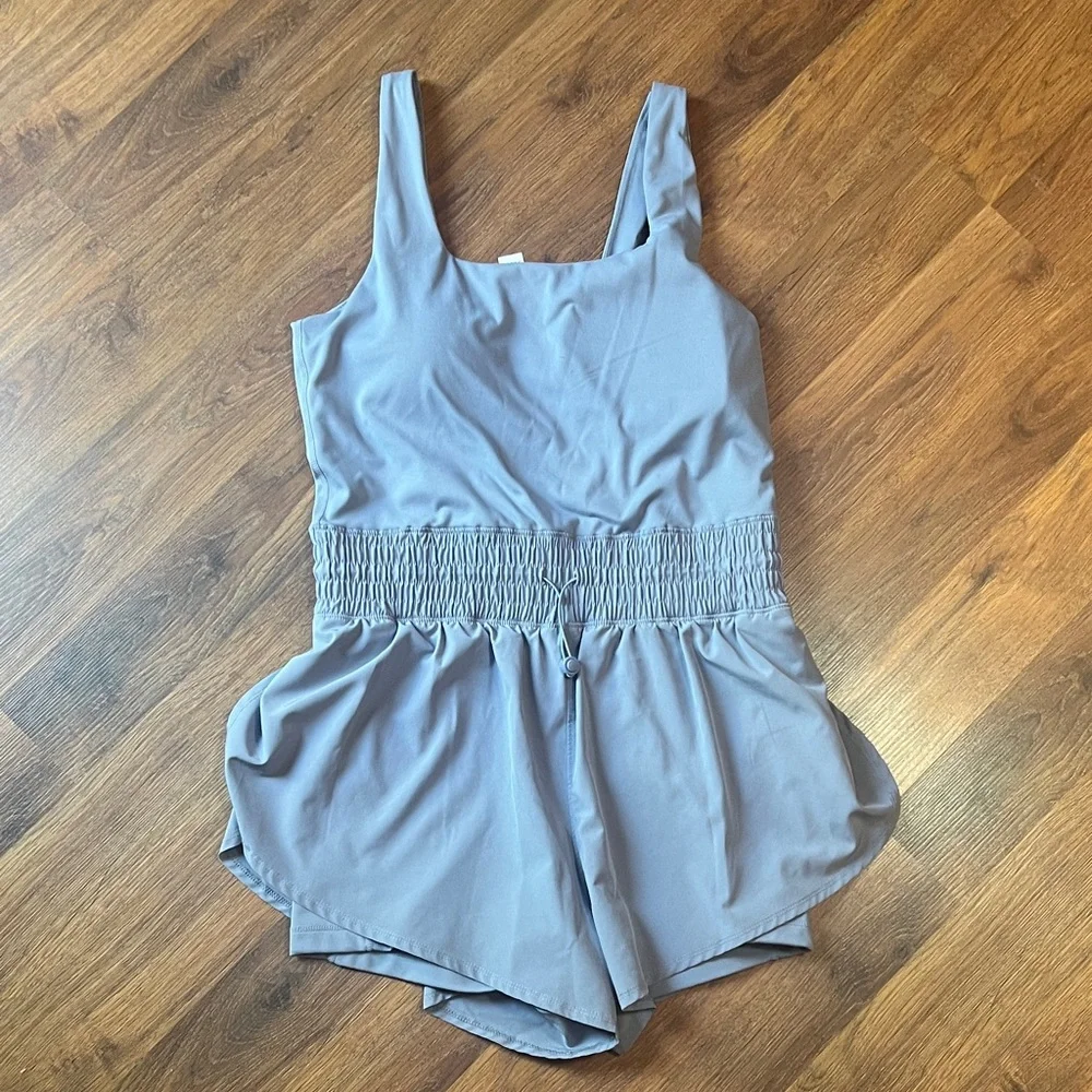 Yogalicious Grey Active Short Romper - Picture 1 of 6